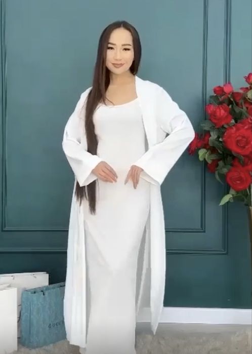 Абайя женская новая белая