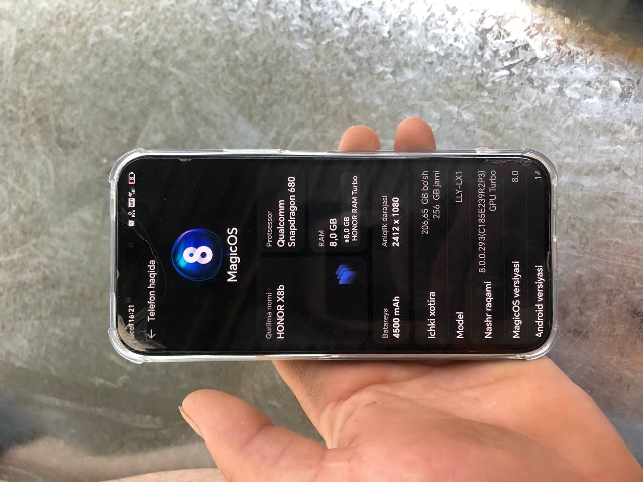 Honor x8b aqilli smartfon