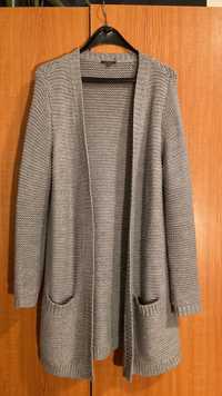 Сива оувърсайз плетена жилетка Монтего/ Grey oversize vest Montego