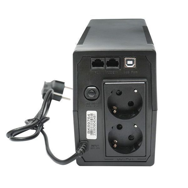 Ups устройство 800va/480w с 9ah батерия и 2 гнезда шуко, lcd, usb, avr