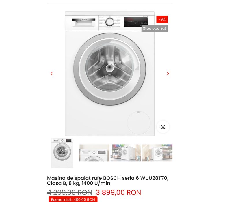 Masina de spalat rufe Bosch WUU28T70 Serie6