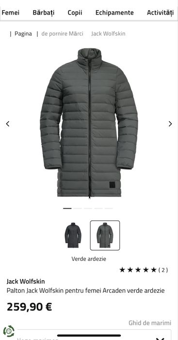 Jacheta puf,dama,Jack Wolfskin,marime XXL(48)