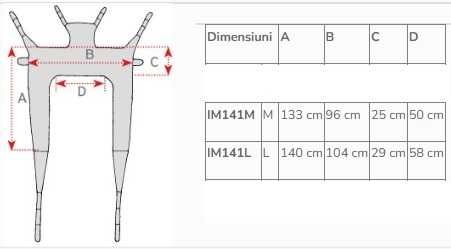 Ham pentru elevator - IM141 pentru transfer igiena si toaleta Size M