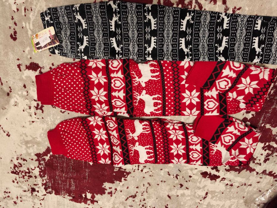 Pantaloni/colanți Crăciun groși- copii/fetițe