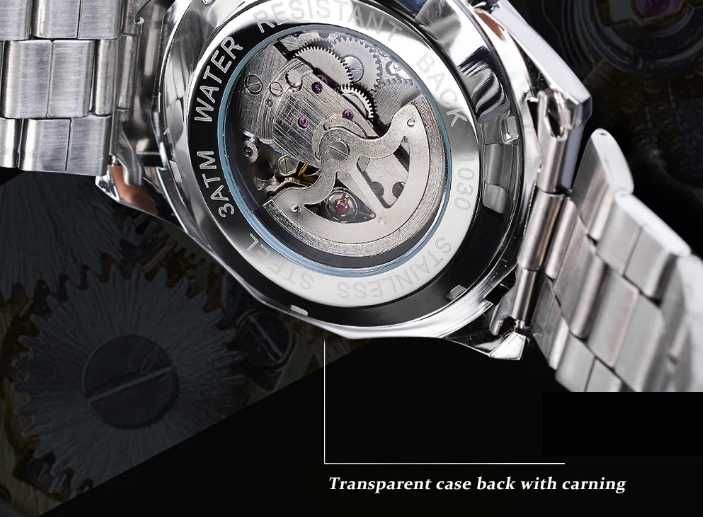 Winner модерен часовник със самонавиващ се механизиъм както и с ръчно