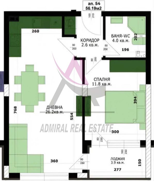 Продава се Двустаен апартамент в Варна, Кайсиева градина - 63 кв.м за 1667 €/кв.м - Снимка #1