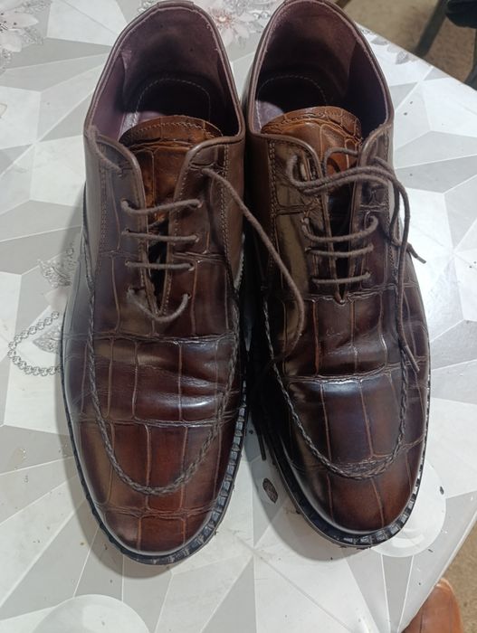Туфли итальянский крокодил кожасидан тоза кожа