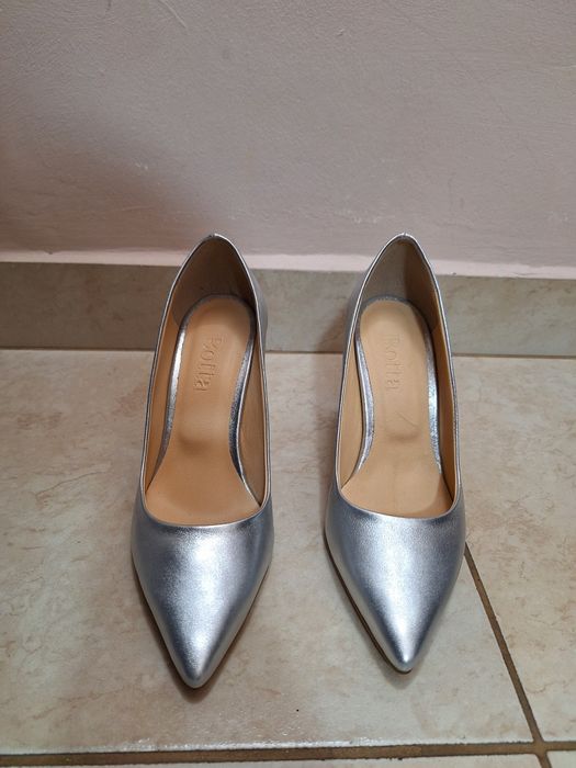Stiletto argintii mărimea 36