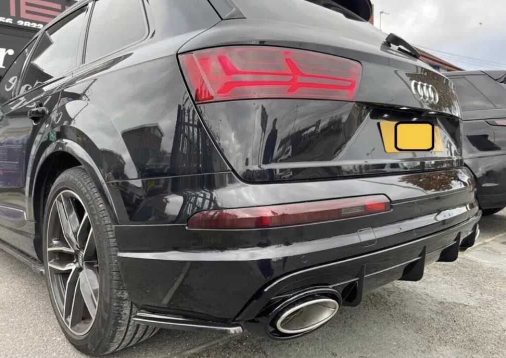 Дифузьор Audi RSQ7 16-19 задната броня Q7 ауспух спойлер SQ7 rs sline