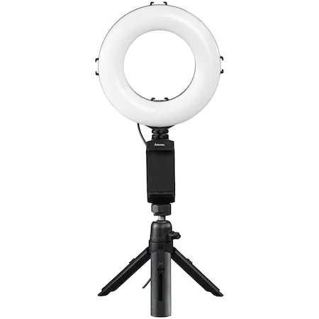 Кръгла лампа Hama SpotLight 67, Ring Light 17cm, Мини трипод