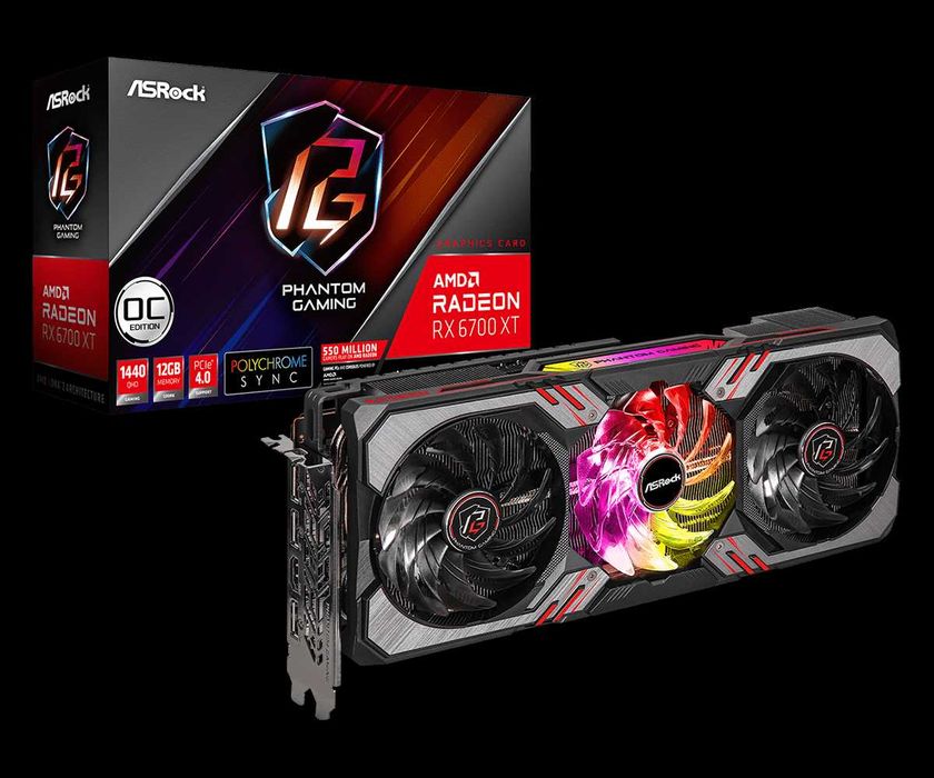 Asrock AMD Radeon™ RX 6700 XT Phantom Gaming D 12GB OC