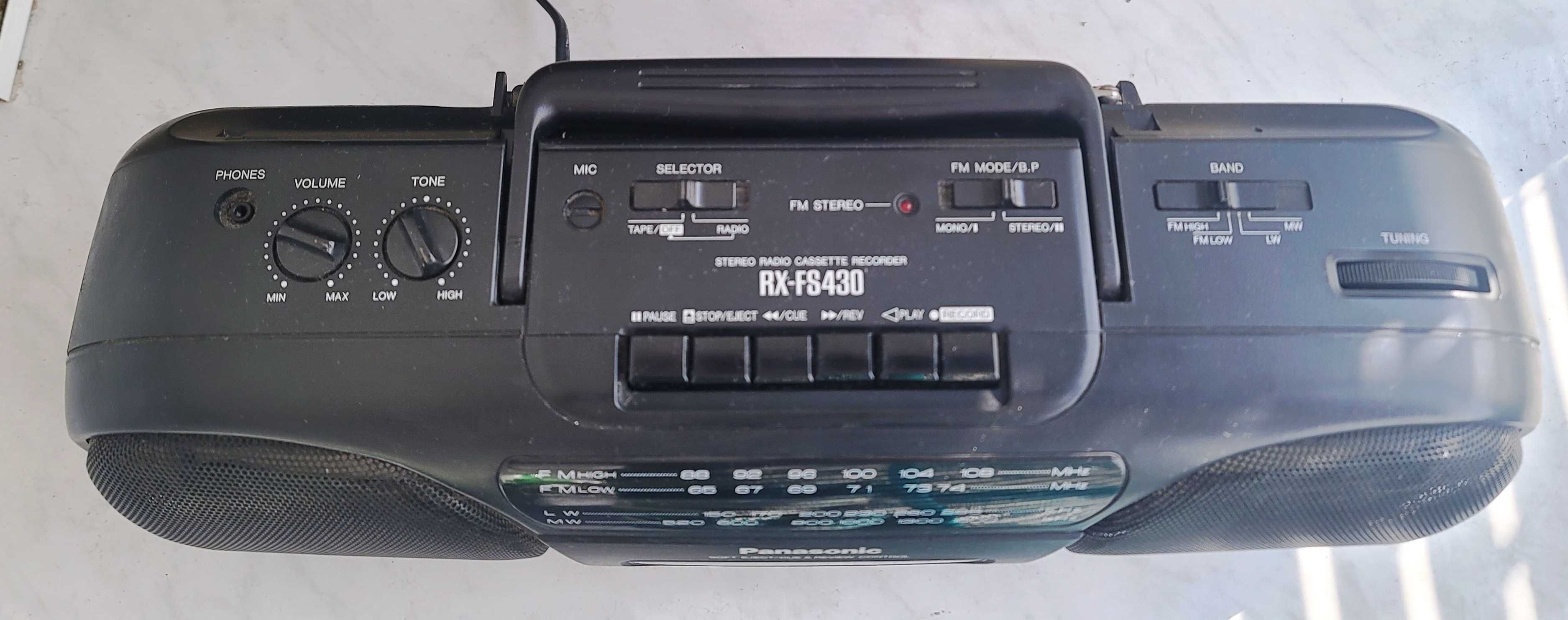 Стерео радиокасетофон еднокасетъчен PANASONIC RX-FS430