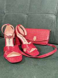 Дамски кожени сандали Anne Klein (Размер 38.5) + дамска чанта Zara