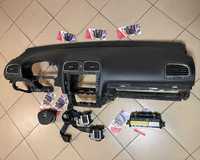 VW Golf 6 kit airbag /  plansa de bord / set centuri - airbag genunchi