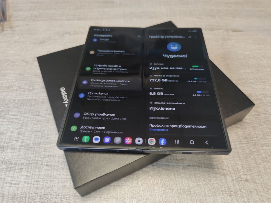Samsung Galaxy Z Fold 6 5G 256GB 12RAM Navy Като нов! Гаранция!