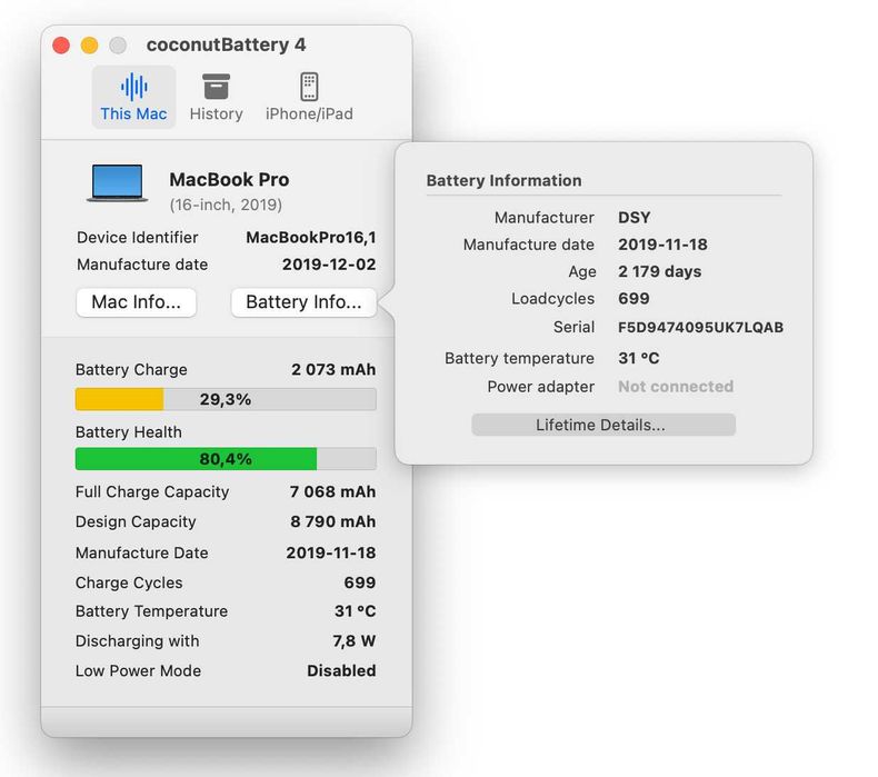 Продавам Macbook Pro 2019 16" i9 32GB RAM, 2TB SSD, Radeon Pro 5500M