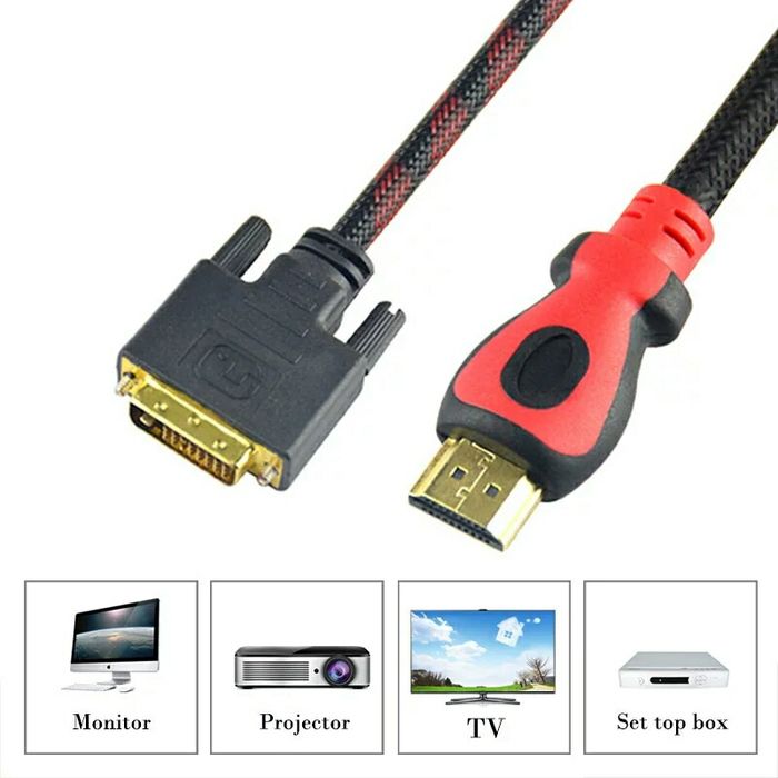 Кабель DVI-D на HDMI. Качественный! Алматы