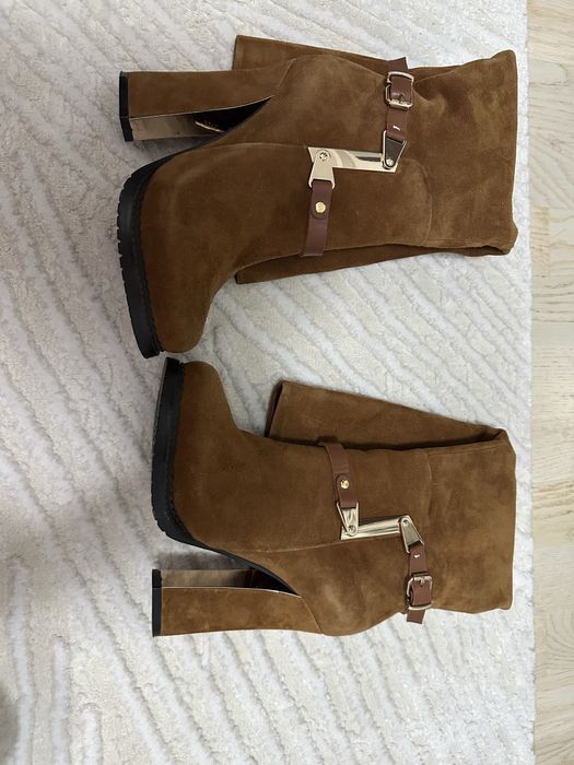 Cizme din piele maro