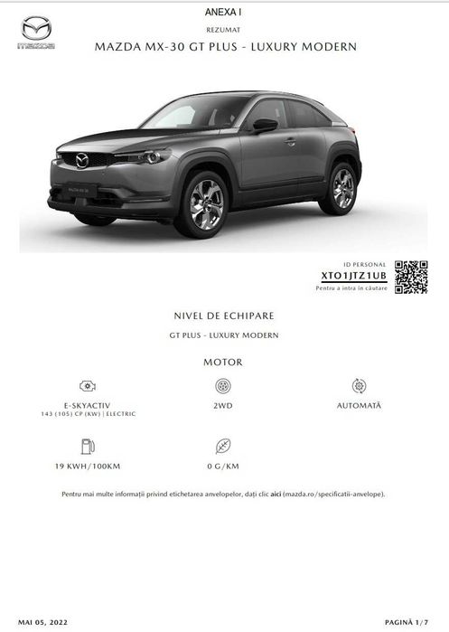 MAZDA MX-30 GT Plus - Luxury Modern