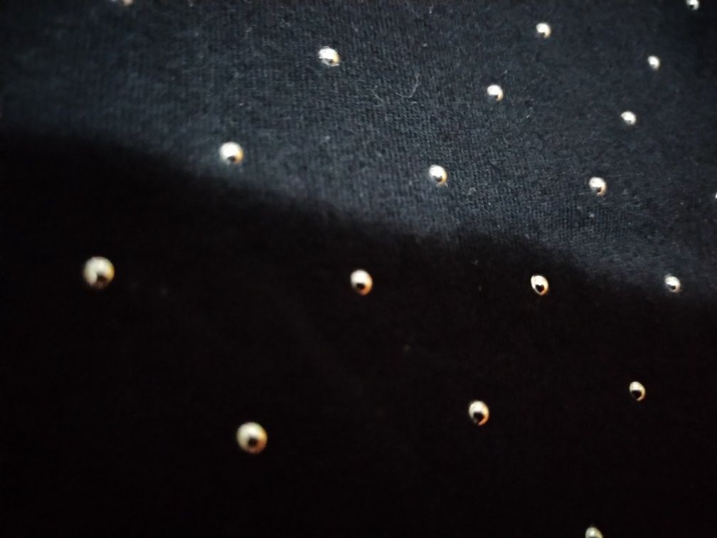 Поло за момиченце-Laredoute/черна блузка с метални сферички