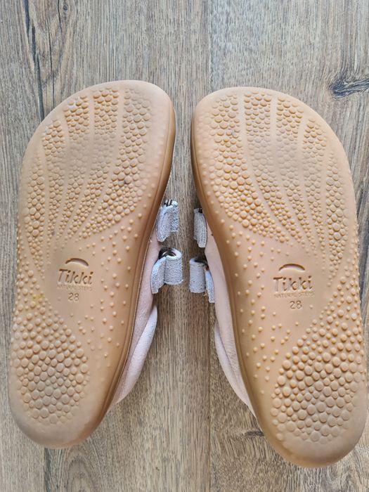 Детски боси обувки Tikki Harlequin Leather Cipria, 28 номер