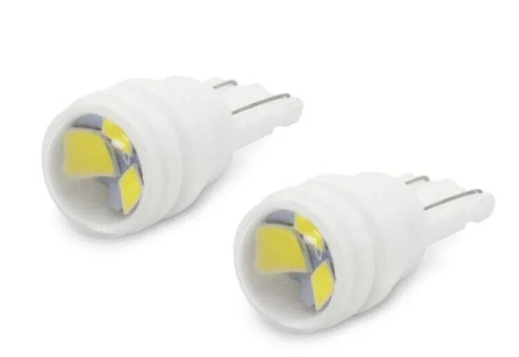 Bec Led Ceramică T10-W5W Cu Lupă ȘI Lumina Alb-Rece