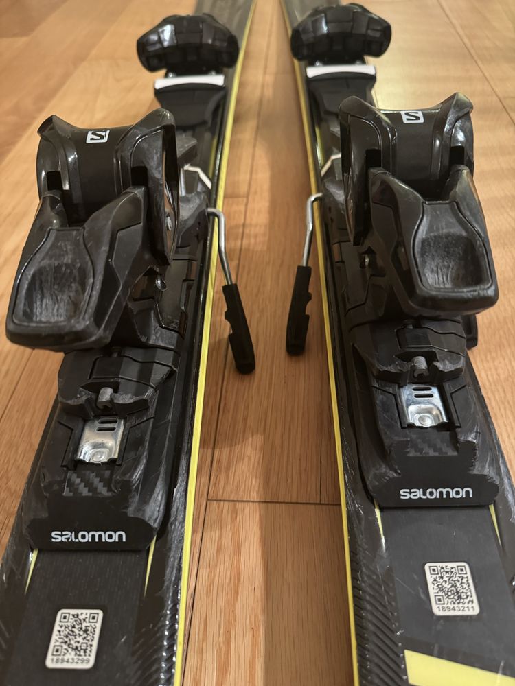 Ски Salomon S max10  и автомати 165cm, R15 edge amplifier, Titanium