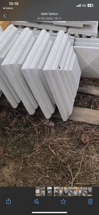 Capace de gard, coame, temelii, capete de stalpi.