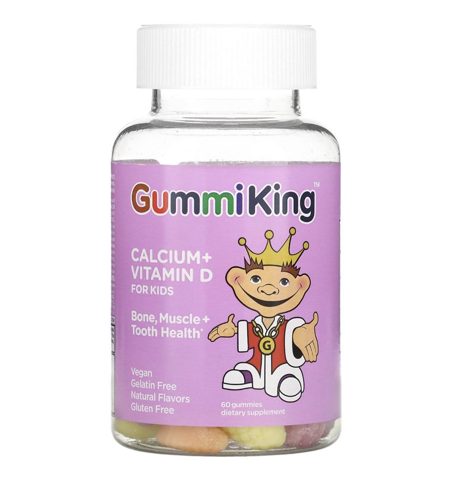GummiKing кальций, мультивитамин детский, Американский