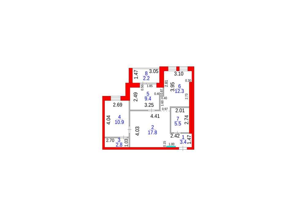 Солнечная 3х комнатная в ЖК "Атмосфера", Юго-Восток, 2020 г.п., 64 м²