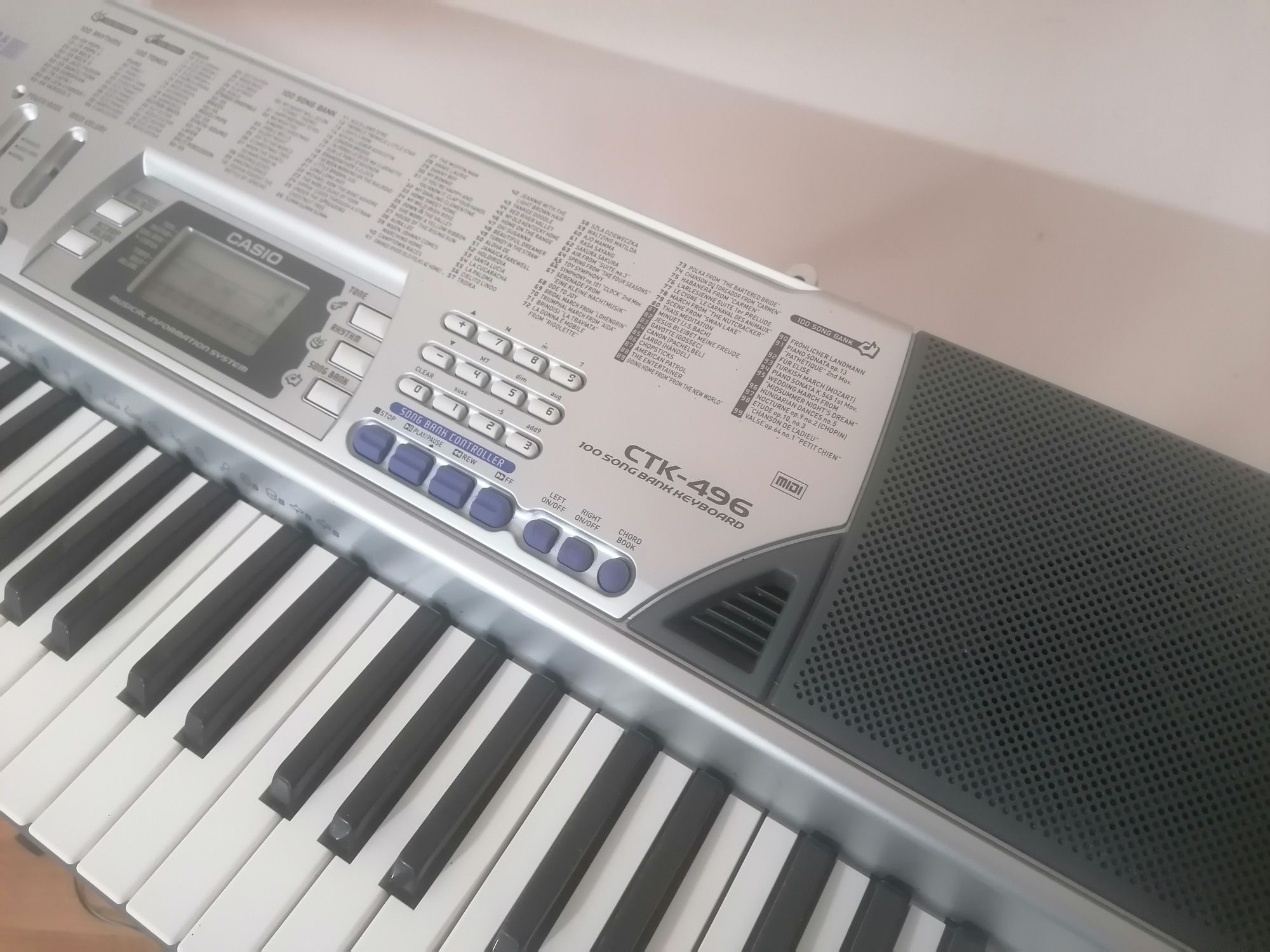 CASIO CTK-496 microfon midi controller