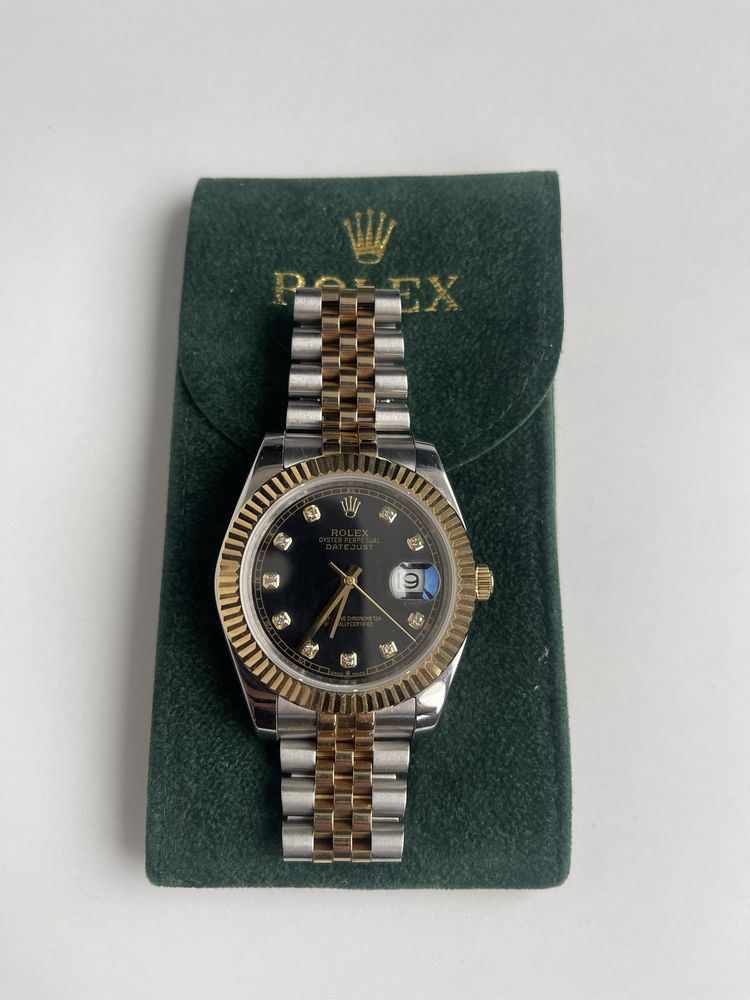 Rolex Date Just Black Diamond