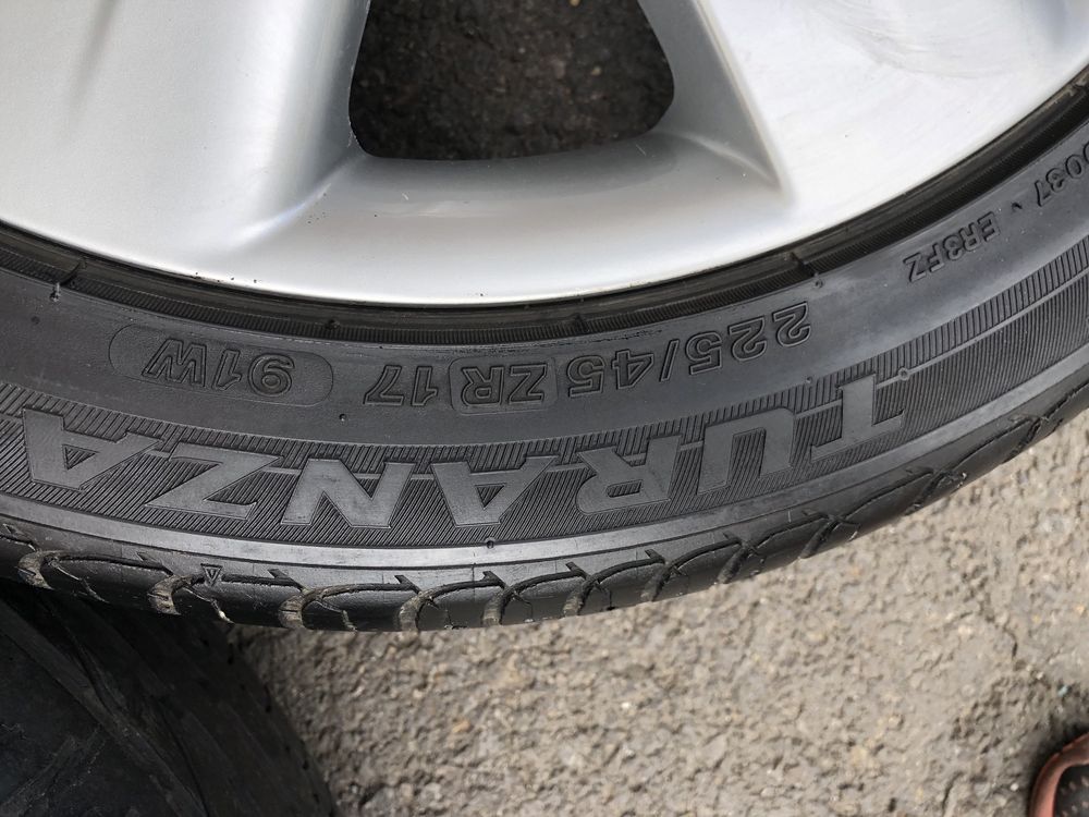 Jante aliaj 5x112mm, anvelope vara 225/45 R17, Audi A3, A4, A6, VW