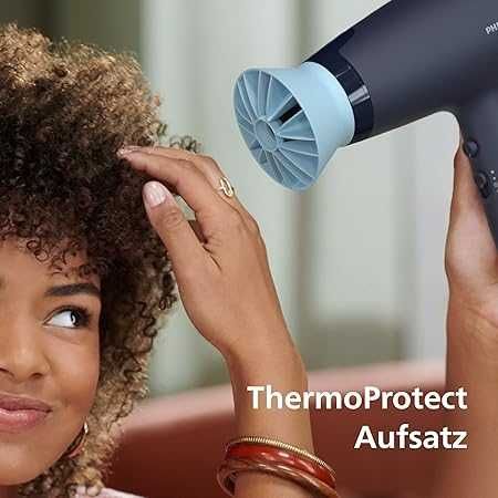 Сешоар Philips BHD360/20, 2100W, Аксесоар Thermo Protect, Йонна грижа