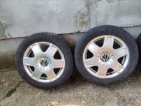 Set 4 anvelope cu jante aliaj originale Volkswagen – potrivite pentru
