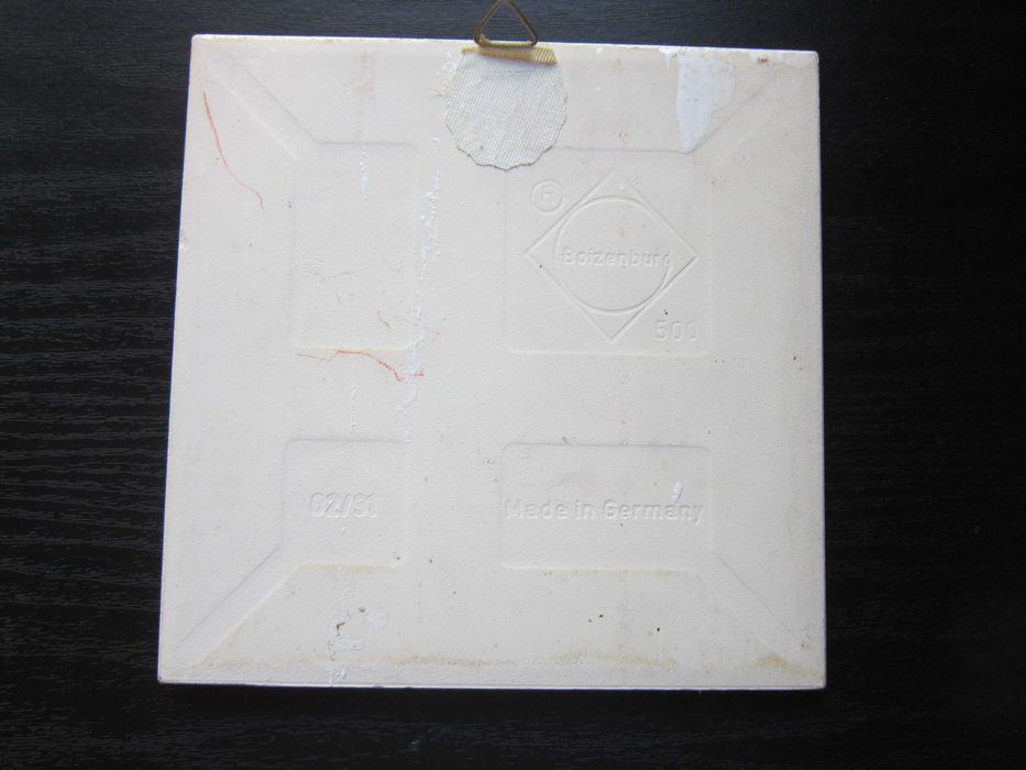 cadou rar Placa ceramica Iarna Castel de vis Bavaria de F.Barbara 1980