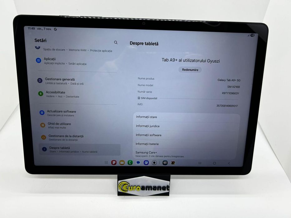 Tableta Samsung Galaxy Tab A9+, Octa-Core, 11", 4GB RAM, 64GB, -P-