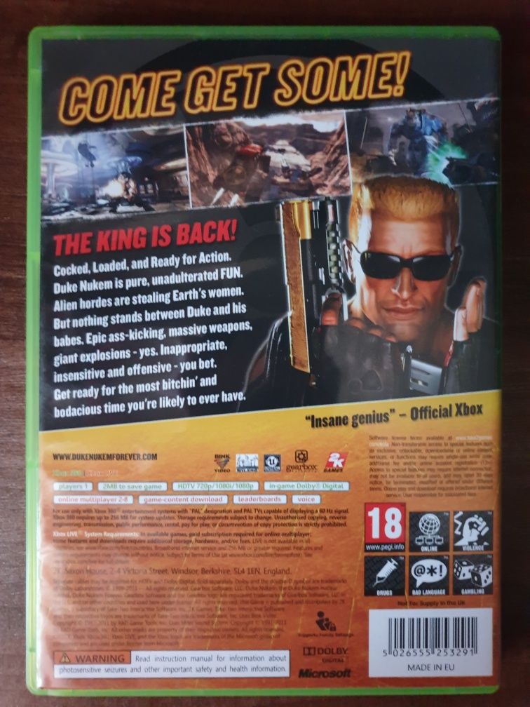 Duke Nukem Forever Xbox 360