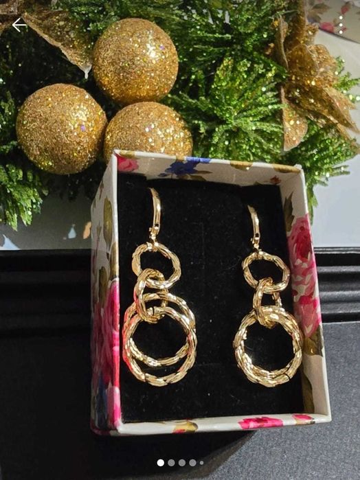 Cercei placati cu aur 14 karate