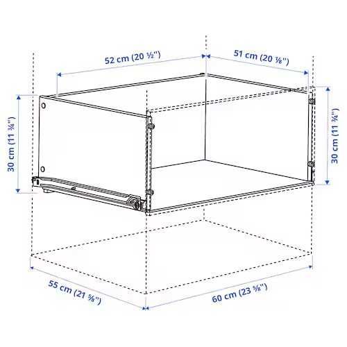 Dulap IKEA copii 3 sertare albe, 2 usi roz cu manere albe 60x57x181 cm