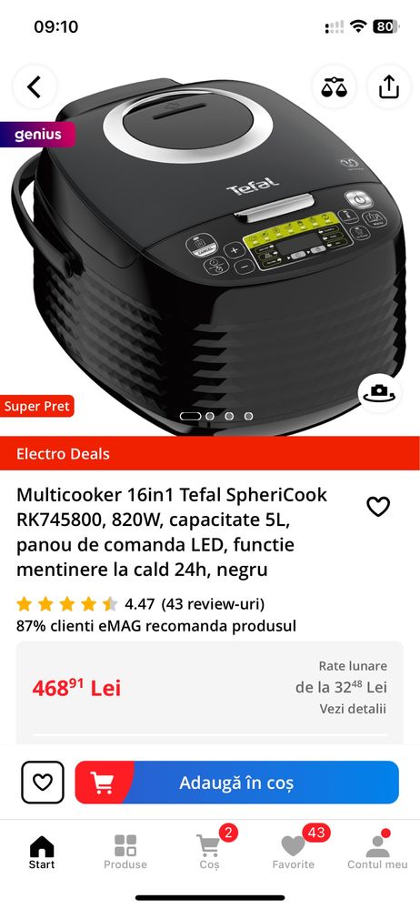 Multicooker Tefal Sphericook