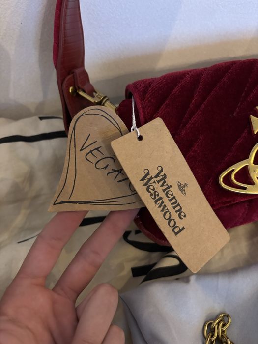 Geanta vivienne westwood red velvet