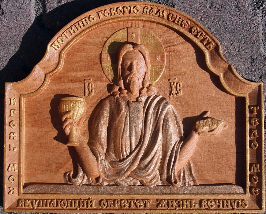 Иконы объёмные из бука