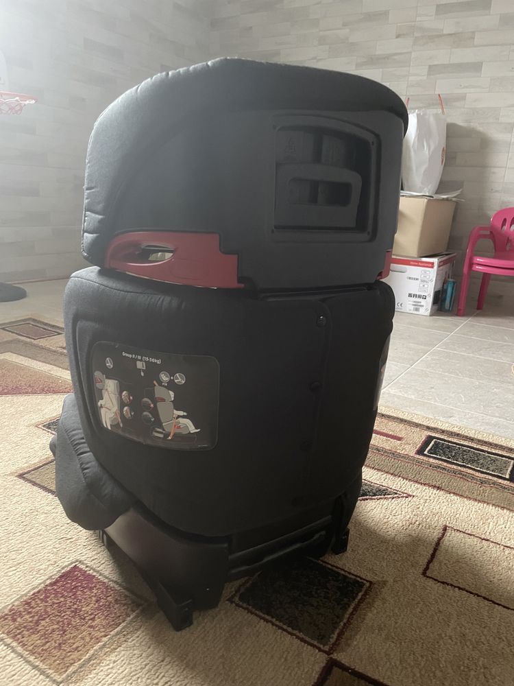 Scaun auto ISOFIX Kinderkraft Junior Fix, 15-36 kg, Negru