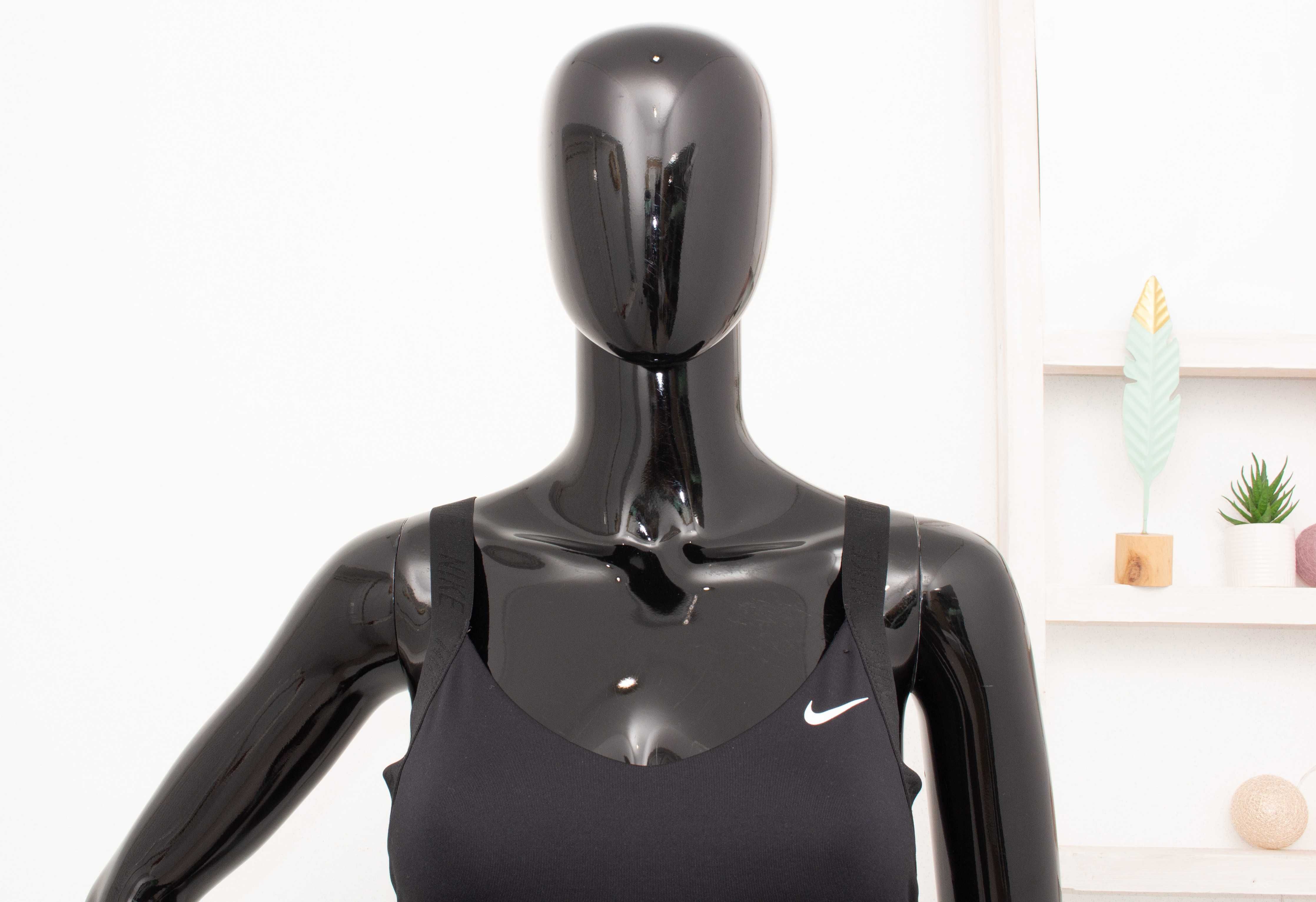 Nike оригинален дамски топ черен спортен сутиен за фитнес и спорт М