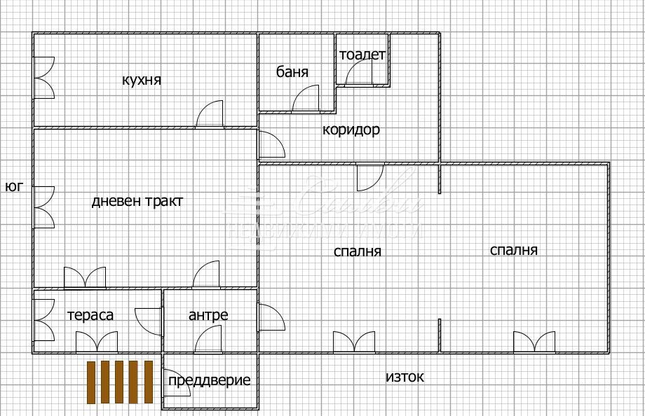 Етаж от ТУХЛЕНА къща на плоча с ГАРАЖ – кв. Добруджански.