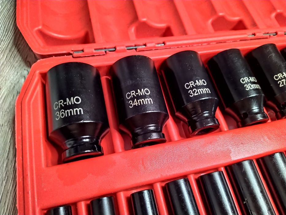 Trusa chei tubulare de impact lungi 25 piese, 8-36mm, 1/2