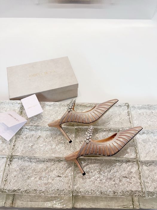 Sandale panfofi Jimmy Choo, toc 6.5 sau 8.5, Premium