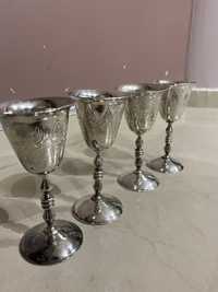 Старинни ръчно правени чаши 4 броя