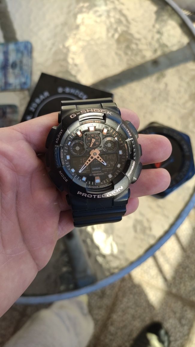 Оригинален Casio G-Shock GA-100GBX-1A4 мъжки часовник с кутия подарък